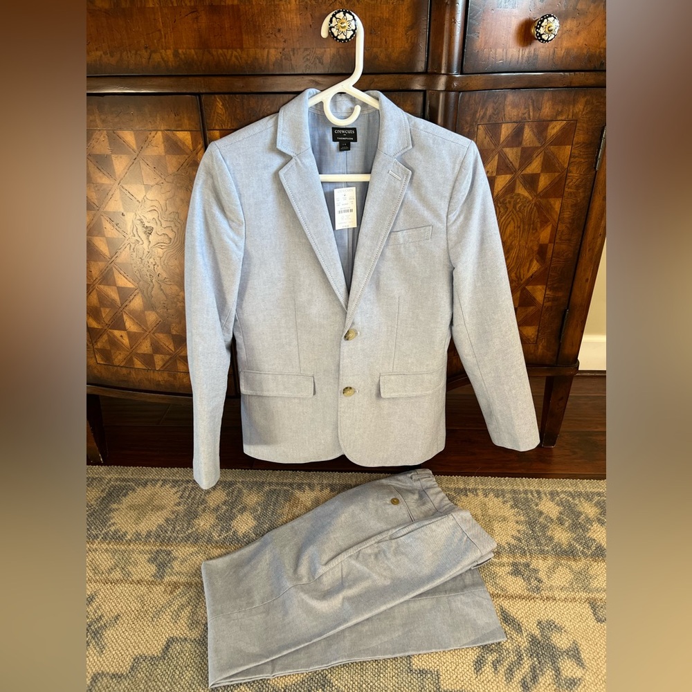 Crewcuts Boys’ Thompson suit jacket and pant in flex chino size 14